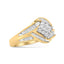 Anillo de Remolino de Diamantes en Oro Amarillo y Blanco de 10K