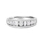 14K White Gold Diamond Channel Band Ring - 1.0 Cttw