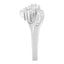 14K White Gold Round and Baguette Diamond Bypass Ring - Size 6