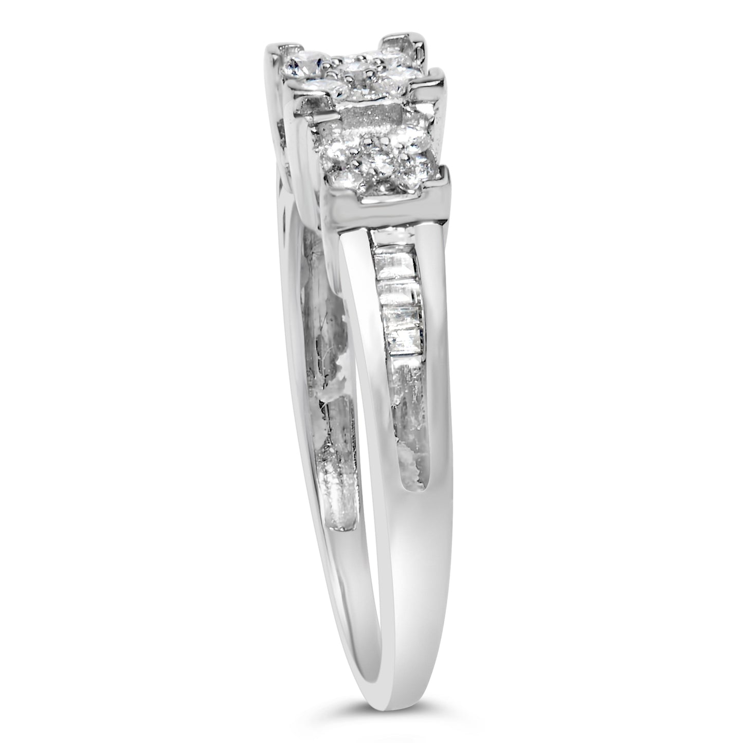 Anillo de Compromiso de Diamantes de 10K en Oro Blanco 1/2 Cttw - Talla 6-3/4