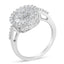 Bague cocktail en diamant en or blanc 10KT
