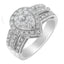 Anillo de Diamante en Corte Redondo de Oro Blanco de 10K - Talla 6-1/2