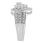 Anillo de Diamante en Corte Redondo de Oro Blanco de 10K - Talla 6-1/2