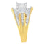 Anillo de Compromiso de Diamante de Oro Bicolor de 10KT