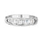 Anillo de boda de diamantes en corte baguette de plata esterlina .925