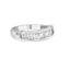 Anillo de boda de diamantes en corte baguette de plata esterlina .925