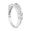 Anillo de boda de diamantes en corte baguette de plata esterlina .925