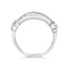 Anillo de boda de diamantes en corte baguette de plata esterlina .925