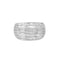 Anillo de cóctel de diamantes en corte baguette de plata esterlina .925 - Talla 6-1/2