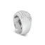 Anillo de cóctel de diamantes en corte baguette de plata esterlina .925 - Talla 6-1/2