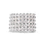 Anillo de 14k de oro blanco con diamantes de 4.0 Cttw en 5 filas - Talla 7