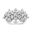Bague en Or Blanc 14K avec Diamants Multi Rangées - Taille 7