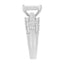 Bague de fiançailles en diamant en cluster taillé mixte en or blanc 14K - Taille 7