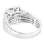 10K White Gold Diamond Cluster Engagement Ring - Size 6.75