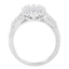10K White Gold Diamond Cluster Engagement Ring