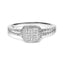 Anillo de diamantes de corte princesa de .925 plata esterlina 1/4 Cttw - Talla 7