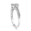 Anillo de diamantes de corte princesa de .925 plata esterlina 1/4 Cttw - Talla 7