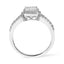 Anillo de diamantes de corte princesa de .925 plata esterlina 1/4 Cttw - Talla 7