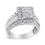 Bague de fiançailles en diamant en or blanc 14K 2,00 cttw - Taille 7