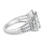 Bague cocktail en diamant en or blanc 14K - Taille 7