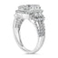 Bague cocktail en diamant en or blanc 14K - Taille 7