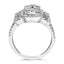 Bague cocktail en diamant en or blanc 14K - Taille 7