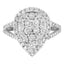 Anillo de Clúster de Diamantes de Plata Esterlina .925 - Talla 6