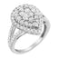 Anillo de Clúster de Diamantes de Plata Esterlina .925 - Talla 6