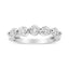 14K White Gold 5-Stone Diamond Band Ring - Size 7