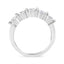 14K White Gold 5-Stone Diamond Band Ring - Size 7