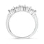 Bague de fiançailles en diamant à 5 pierres en or blanc 14K
