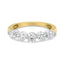 Anillo de Compromiso de 14K en Oro Blanco y Amarillo con 1.5 Cttw de Diamantes en 5 Piedras - Talla