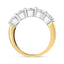 Anillo de Compromiso de 14K en Oro Blanco y Amarillo con 1.5 Cttw de Diamantes en 5 Piedras - Talla