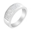 Bague de fiançailles en diamant princesse et baguette en or blanc 14K - Taille 6