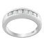 Bague en or blanc 14K avec diamants en channel - 3/4ct TDW