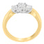 Bague de fiançailles en diamant taille ronde en or bicolore 14K