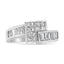 Bague de fiançailles en diamant en or blanc 14K - Taille 7