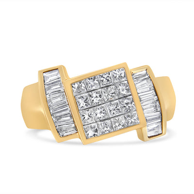 Bague Cocktail en Diamant en Or Jaune 14K