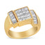 Anillo de cóctel de diamantes de oro amarillo de 14 quilates