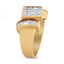 Anillo de cóctel de diamantes de oro amarillo de 14 quilates
