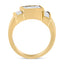 Anillo de cóctel de diamantes de oro amarillo de 14 quilates