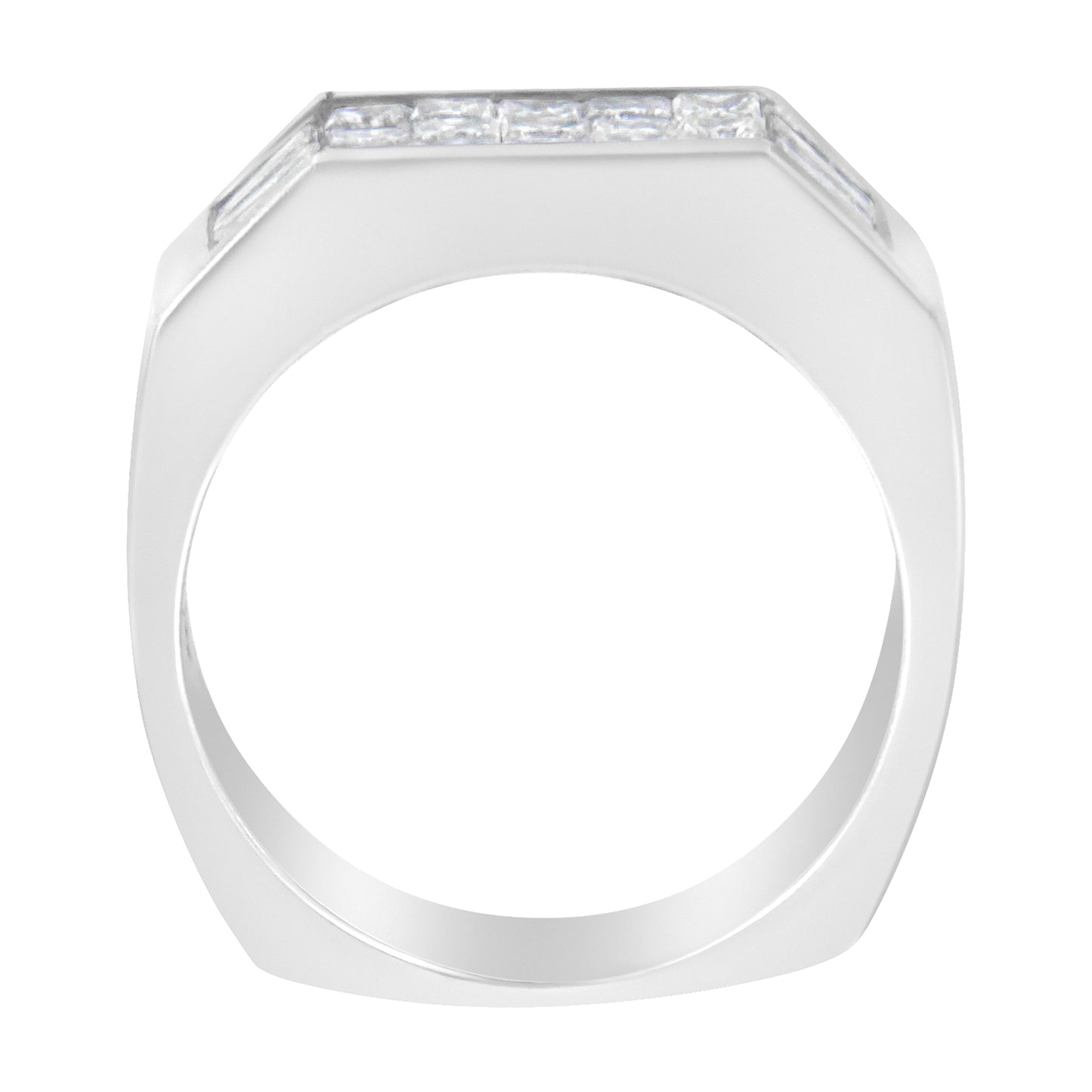 Bague de fiançailles en diamant en or blanc 14KT