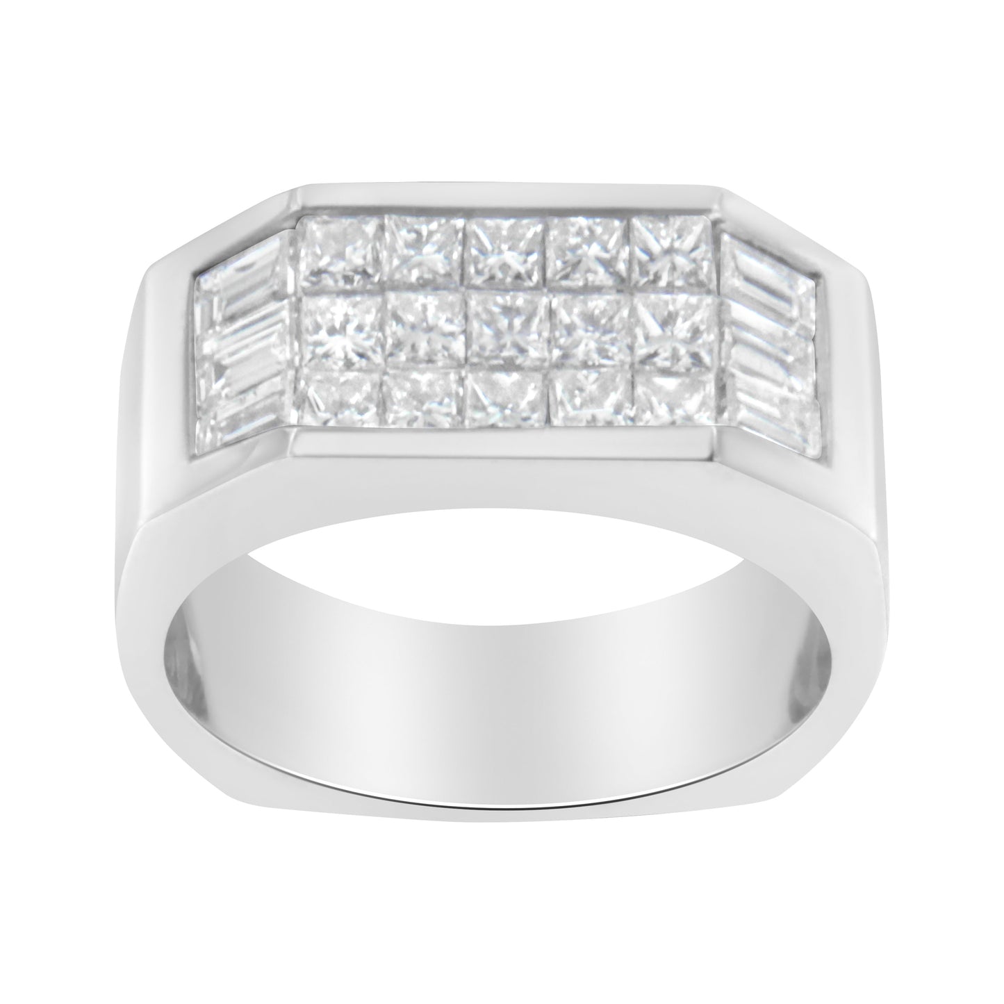 Bague de fiançailles en diamant en or blanc 14KT