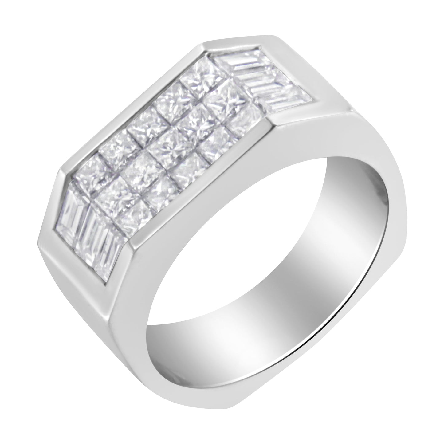 Bague de fiançailles en diamant en or blanc 14KT