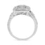 Bague en diamant en cluster taille 7 en argent sterling .925