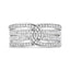 Anillo de banda de bypass de múltiples filas de diamantes de plata esterlina .925 de 1/2 Cttw - Tall