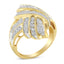 Anillo de cóctel de diamantes en oro amarillo de 10K - Talla 8