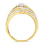 Bague de fiançailles en diamant en or jaune 10K - Taille 7