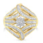 Bague de fiançailles en diamant en or jaune 10K - Taille 7
