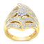 Bague de fiançailles en diamant en or jaune 10K - Taille 7